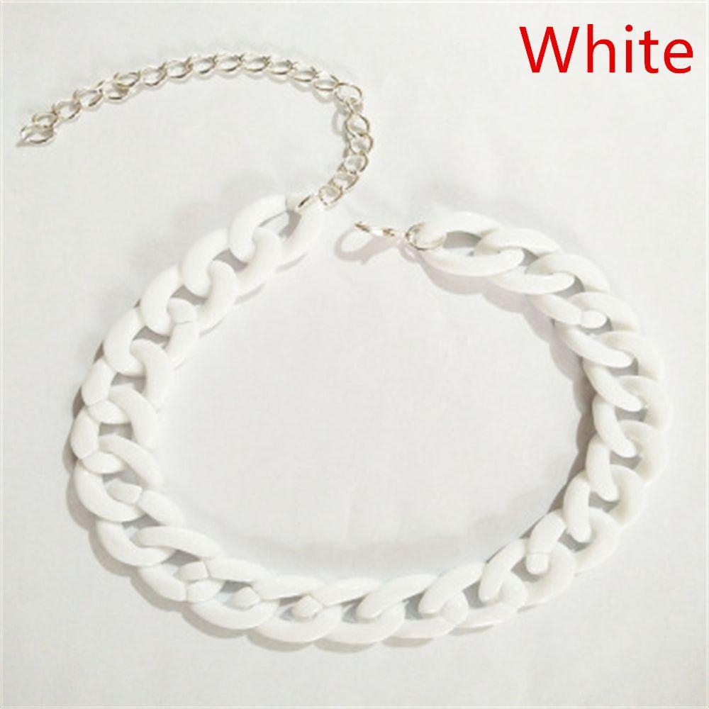 Friendship Gifts Acrylic Collar Choker Gothic Hip Hop Chain Necklace Pendant Punk Choker Hip Hop