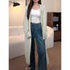Women's Autumn and Winter Hooded Long Knitted Cardigan Sweater