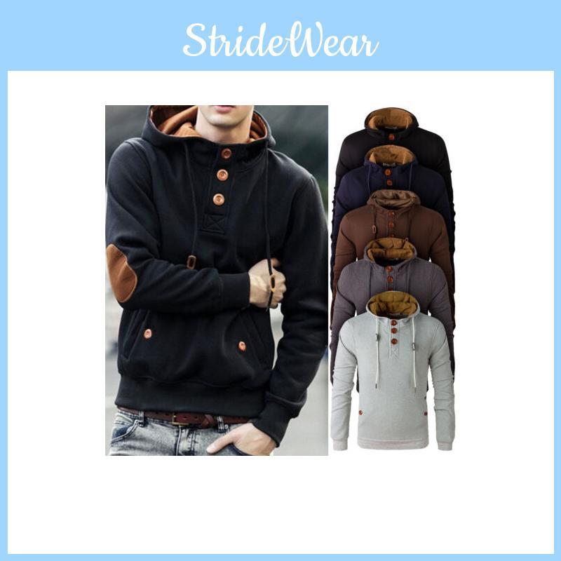 Men's Winter Cowl Neck Hooded Sweatshirt Coat Jacket For Ultimate Comfort And Style