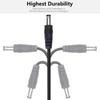 DC5.5x2.1mm/DC5.5x2.5mm Кабель-адаптер «папа-папа» Шнур питания с двойным штекером Удлинительный кабель постоянного тока с круглым отверстием