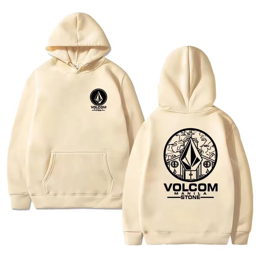 2026 Модная толстовка женская и мужская Худи Volcom Stone Двусторонняя Повседневная С графикой Спортивные топы Дышащая Уличная одежда