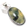 Prehnite Gemstone 925 Sterling Silver Jewelry Pendant 2.29"