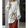 [Nune] Big Silhouette Sweatshirt Ladies Pullover Relaxing Casual Body Shape Cover Tops Spring Autumn Outdoor Big Size Big Fashionable Cute Stylish