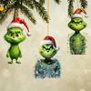 1/7 шт. Рождественские елочные украшения, мультяшный зеленый эльф, подвесное украшение, акриловая рождественская подвеска для праздничного украшения окна автомобиля, стены, дерева
