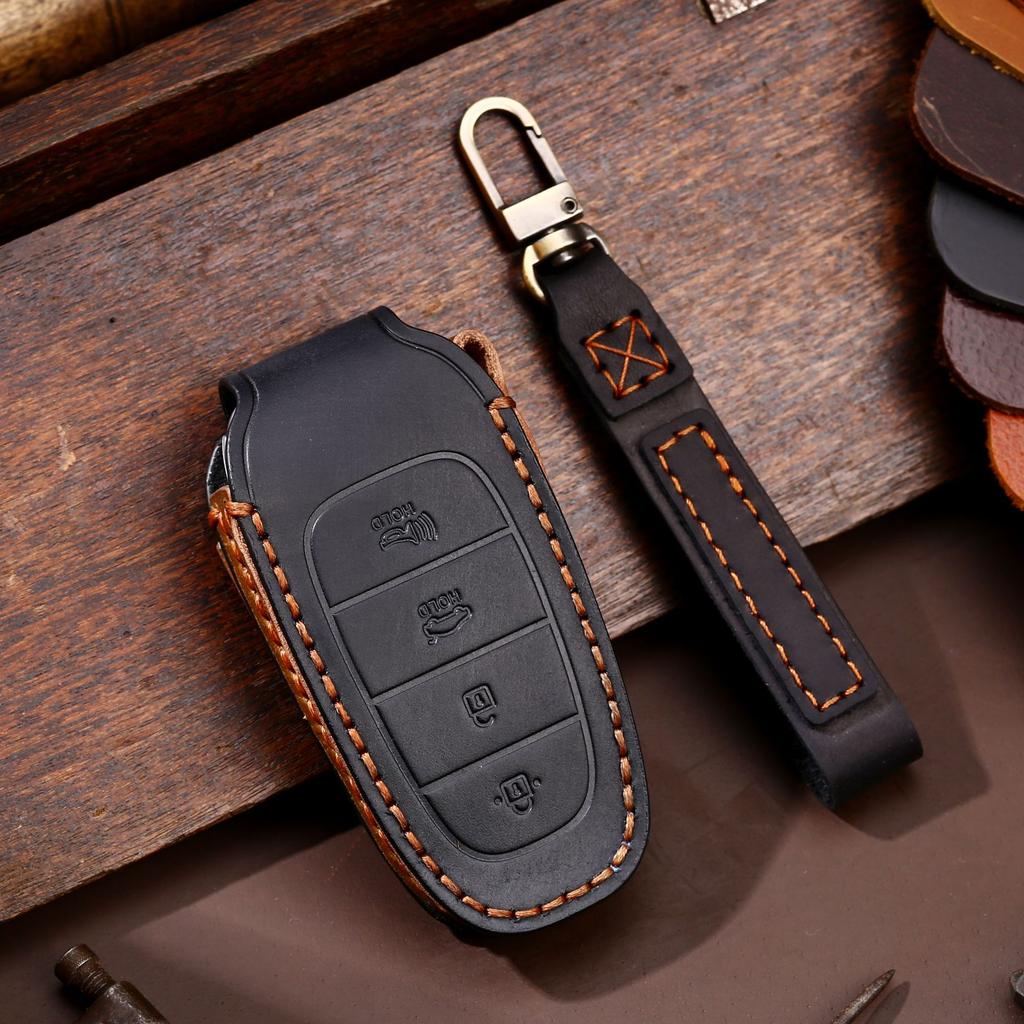 Korean car key case is suitable for modern special leather handmade car key case cowhide