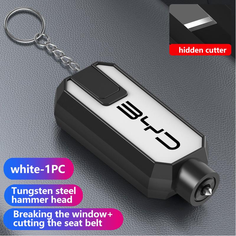Car Window Glass Breaker Safety Hammer Emergency Escape Seat Belt Cutter For BYD F3 E6 Yuan Plus Atto F0 G3 I3 Ea1 Song Max Tang
