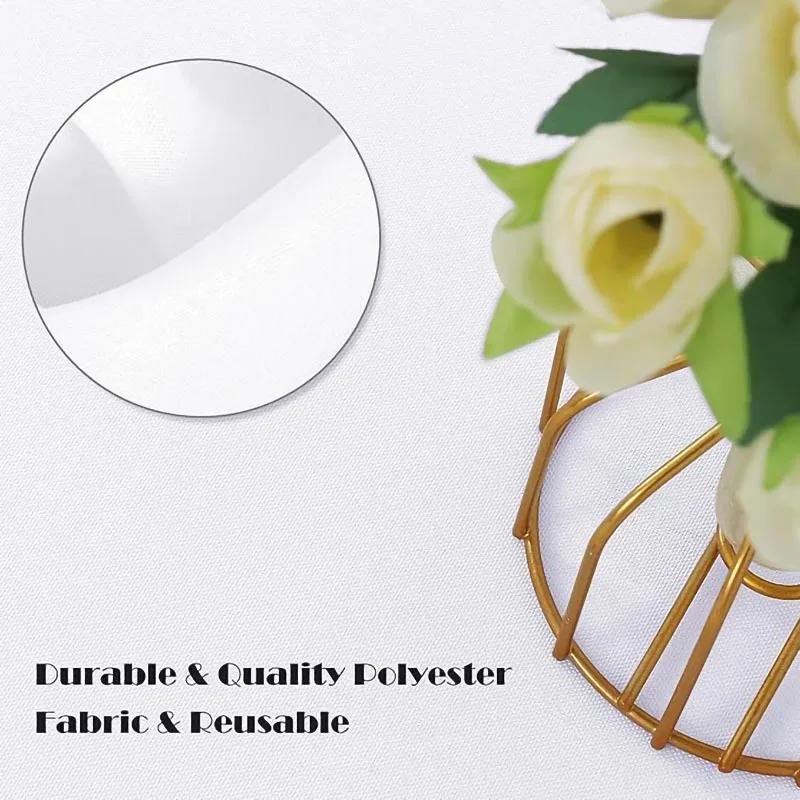 Скатерть из полиэстера, круглая, устойчивая к пятнам и складкам, моющаяся, для обеденного стола, фуршетов и кемпинга