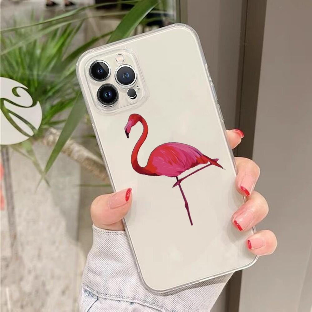 Модный чехол для телефона с фламинго для iPhone 15 13 14 Pro Max XS XR 12 11 Pro 13 Mini 6 7 8 Plus, мягкая прозрачная задняя крышка