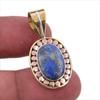 Двухцветный подарочный кулон из натурального лазурита 925 пробы из твердого серебра 1,50 дюйма V9f31