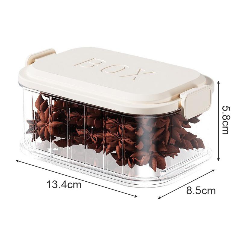 1/3/5pcs Spice Storage Box PP Food-grade Material Spice Preservation Box Cabinet Organizer Clear Fruit Spice Sealed Container