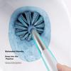 Wall-Mounted Toilet Brush Set, No Dead Angle Cleaning, Drainable with Base, Bathroom Toilet Brush