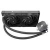 Thermalright Frozen Edge 240 Black AIO Water Liquid CPU PWM Fan Water Cooling 2150RPM High Speed Compatible with Cooler, Cooler, 2×120mm System, Fan,