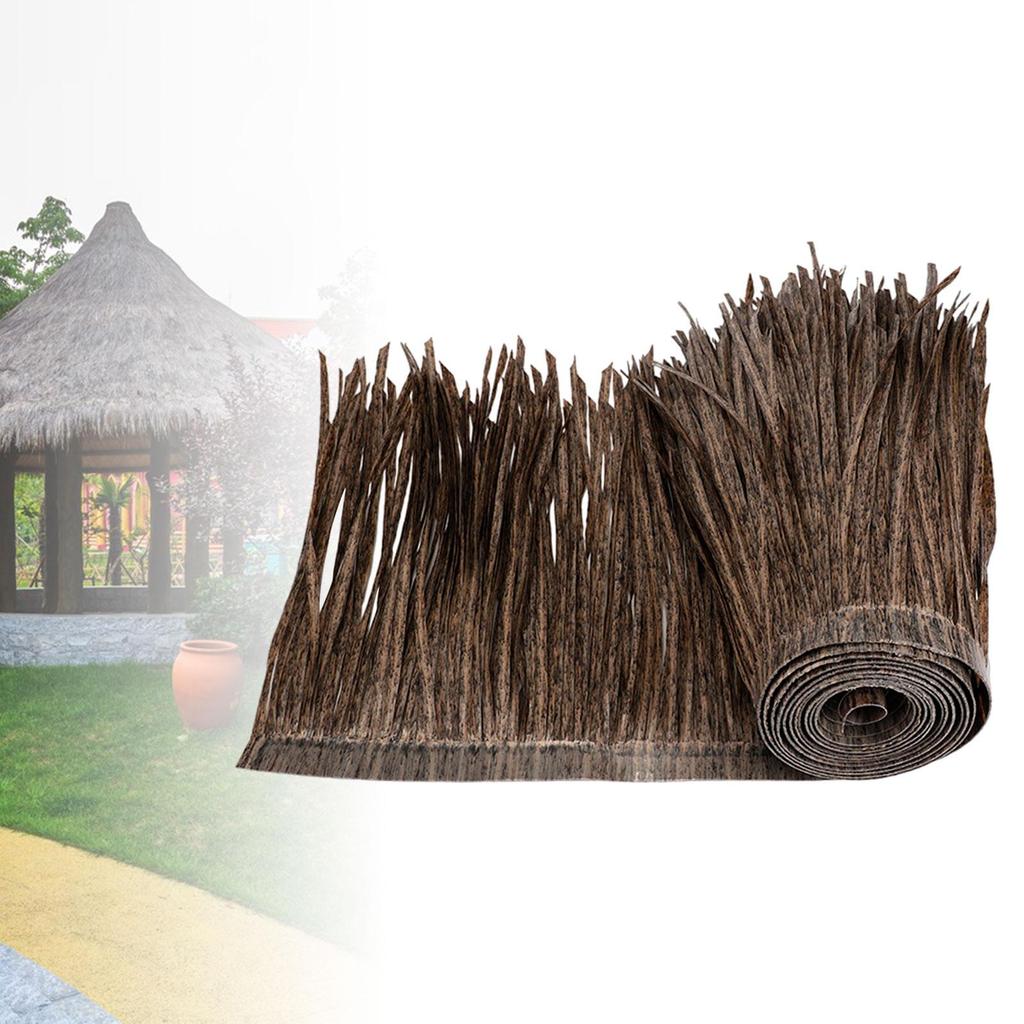 Mexican Straw Roof Thatch, Artificial Palm Thatch Rolls, Tiki Bars Hut Grass Duck Boat Grass Runner for Patio Decoration