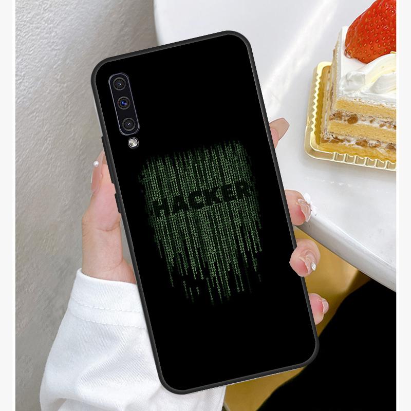 Чехол от дождя с двоичной матрицей для Samsung A12 A32 A42 A52 A72 A52S A03S A21S A11 A31 A51 A71 A10 A50 A70, полное покрытие