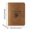 Durable Crazy Horse Leather Passport Cash Card Holder Integrated Boarding Pass Airplane Ticket Book Protective Cover