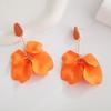 1 Pair Rose Flower Petal Drop Earrings Exaggerated Dangle Earrings Women Piercing Stud Earrings Jewelry Gift
