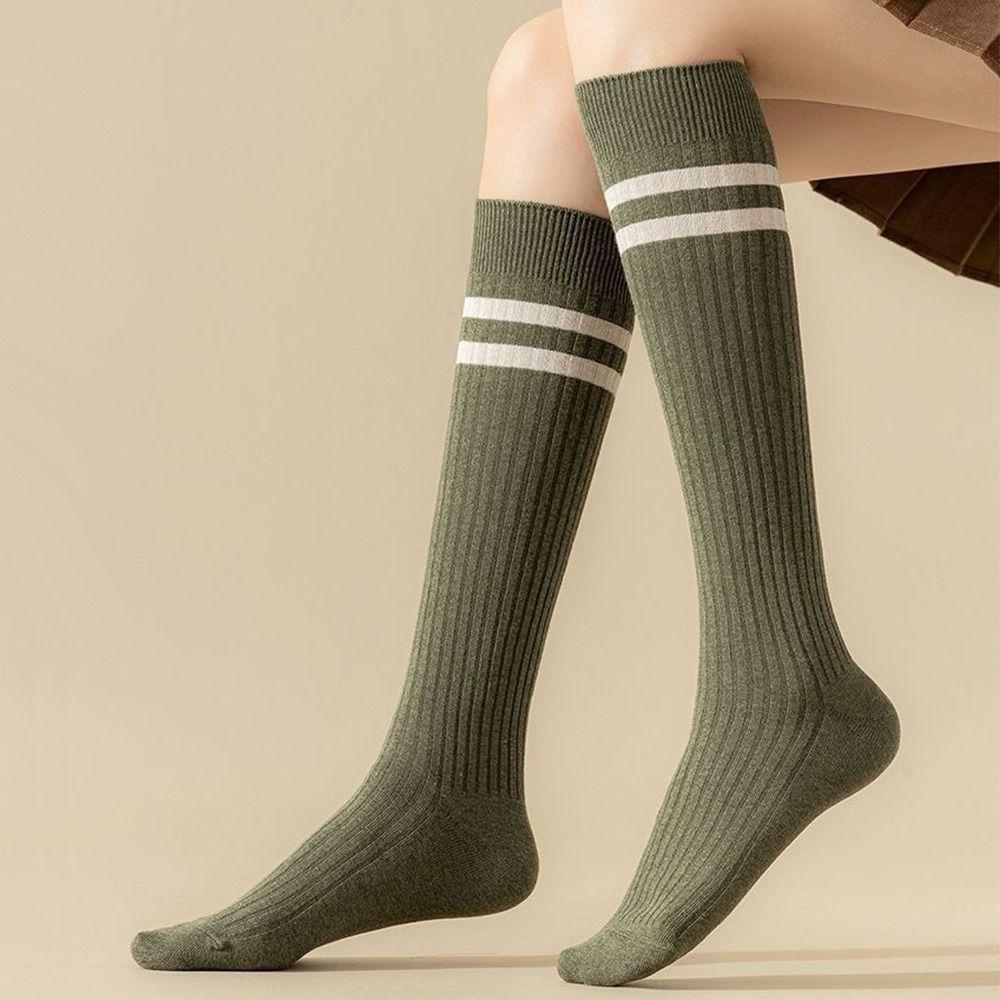 Knitted Cotton Socks Solid Color Stockings New Fashion Women Socks