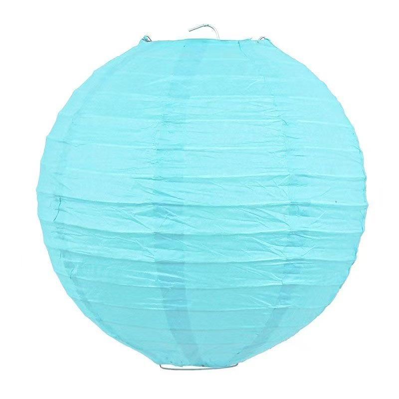 Однотонные круглые бумажные фонарики для украшения свадебного зала