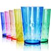 SCANDINOVIA In 570ml Unbreakable Glasses Diamond Design Set of 6 Unbreakable Plastic Cups High Grade Plastic Cups BPA Free Dishwasher and Dryer Safe