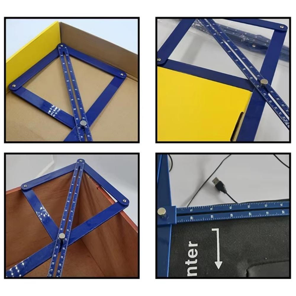 Измеритель угла из нержавеющей стали Транспортир Многофункциональный Диагональный Квадрат Линейка Измерительные Инструменты