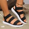 Summer Women's Open Toe Platform Sandals Rome Flat Beach Shoes for Women Outdoor Plus Size Gladiator Women's Casual Sandalias