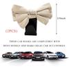 2 PCS Car Seat Headrest Hooks, Cute Bow Shaped Vehicle Backseat Storage Hooks, Leather Bow Shaped Sturdy Car Seat Back Hooks For