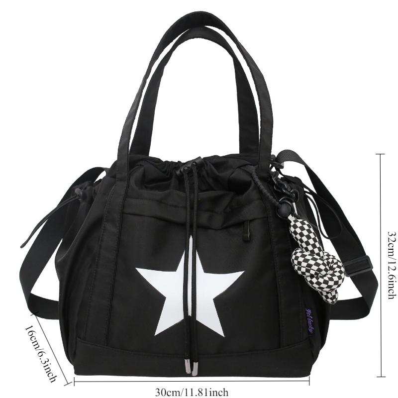 Women New Crossbody Bag Large Capacity Couple Shoulder Bag New Casual Nylon Tote Bag Luxury Drawstring Handbag