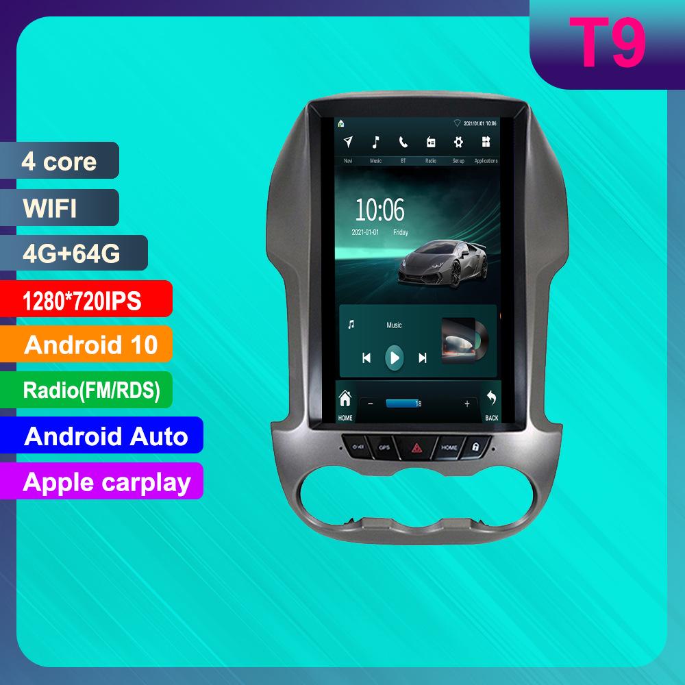 Ford Ranger Android Вертикальный Экран GPS Навигация с HD Камерой Заднего Вида и CarPlay