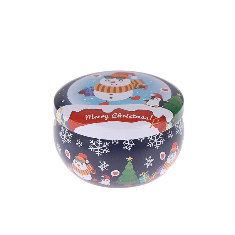 1Pcs Christmas Gift Box Metal Tin Candy Cookie Packaging Box Containers Kids New Year Gift Decor Xmas Party Supplies Navidad