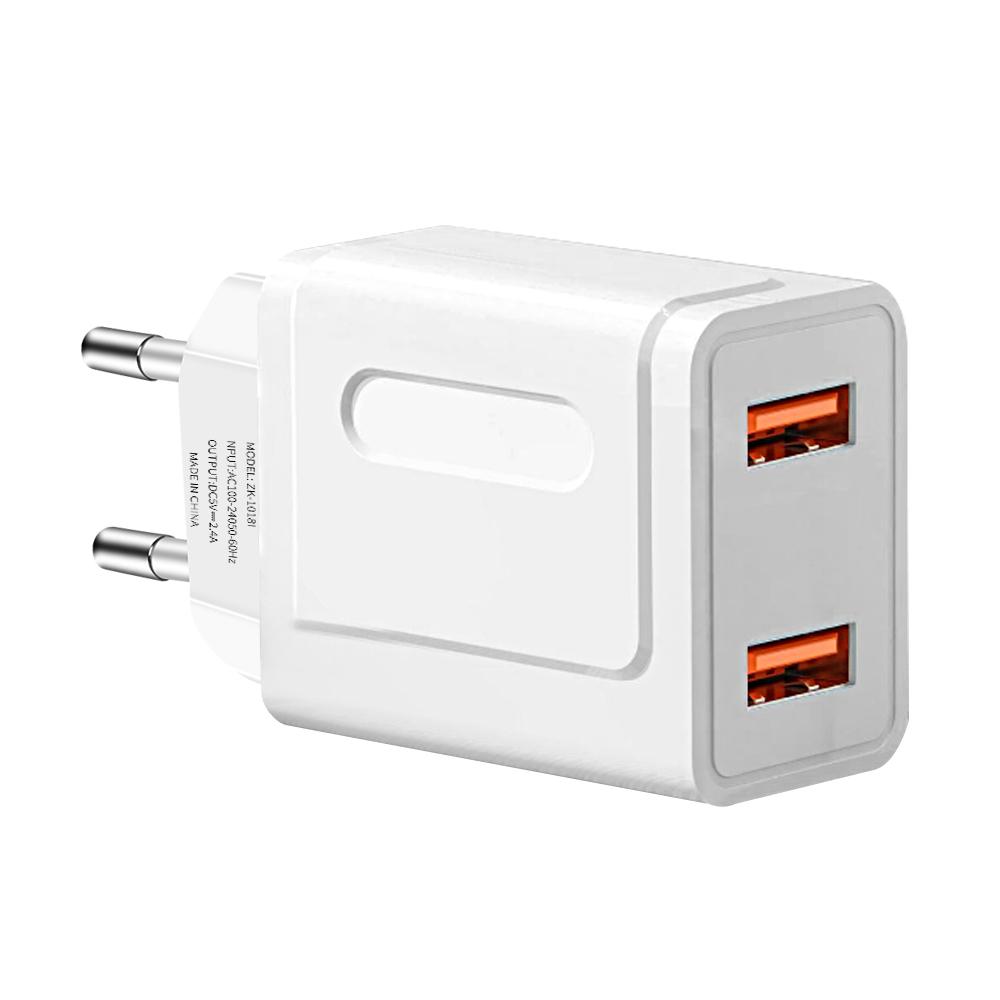 2.1A Двойной порт USB зарядное устройство Quick Charge 3.0 адаптер питания для iPhone Samsung Xiaomi Мобильный телефон EU US Plug Быстрая зарядка