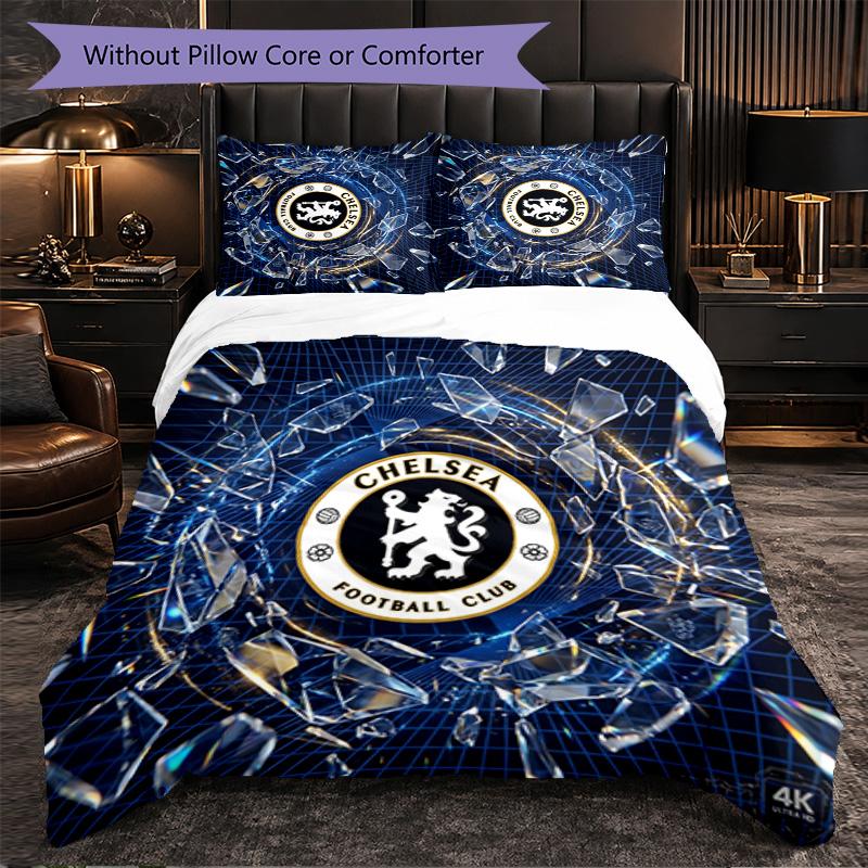 Набор постельного белья Chelsea FC, 3 предмета, мягкая микрофибра, пододеяльник с наволочками для спальни