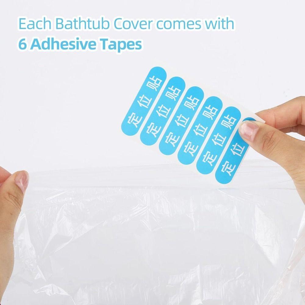 10pcs Waterproof Bathtub Cover Disposable Plastic Bag Portable Bathtub Liner Bag  Travel