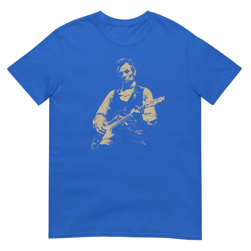 Abraham Lincoln Abe Lincoln Playing Guitar Retro Vintage Tshirt