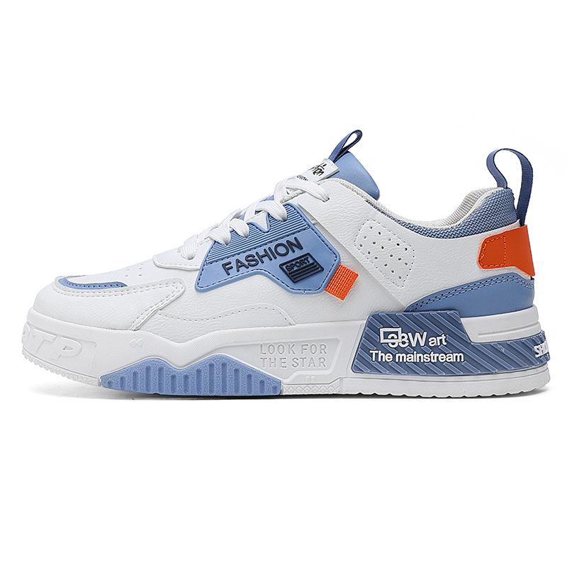 2024 Лето Универсальные мужские легкие модные кроссовки - Трендовые повседневные белые спортивные туфли на толстой подошве