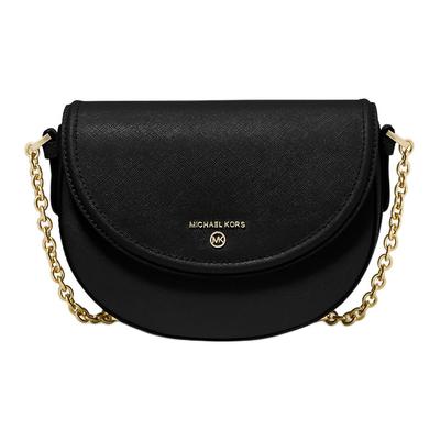 Jet Set Charm Логотип Золотая фурнитура Кожа сафьяно Сумка через плечо Сумки женские Черный 32F2GT9C6L-BLACK