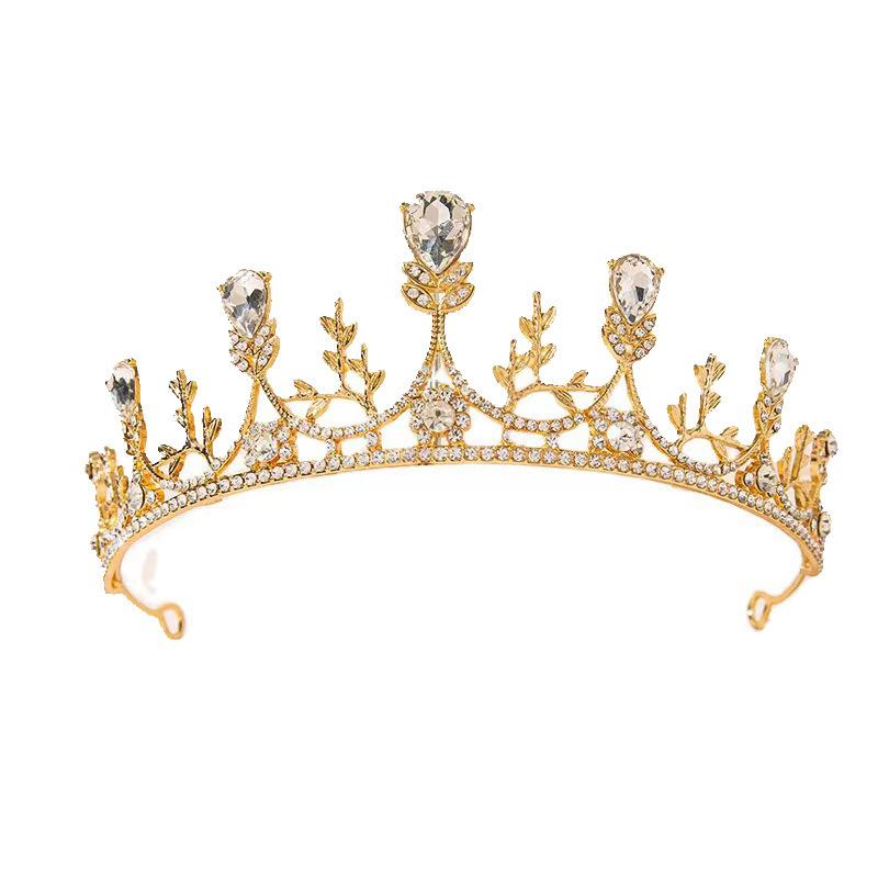 Корона в стиле барокко из алмазного сплава, циркониевая свадебная корона, тиара принцессы, обруч для волос на день рождения, повязка на голову, корона для волос