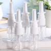 5pcs 10ml/20ml/30ml White Empty Plastic Nasal Spray Bottles Pump Sprayer Mist Nose Spray Refillable Bottle for Medical Packaging