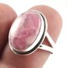 Подарочное кольцо ручной работы из стерлингового серебра 925 пробы с натуральным родохрозитом S.7 U2k20