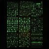 Adhesive Halloween Nails Stickers Nail Art Decoration Fluorescent Nail Decals Luminous Nail Foils