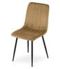 LAVA chair - brown velvet / black legs x 2