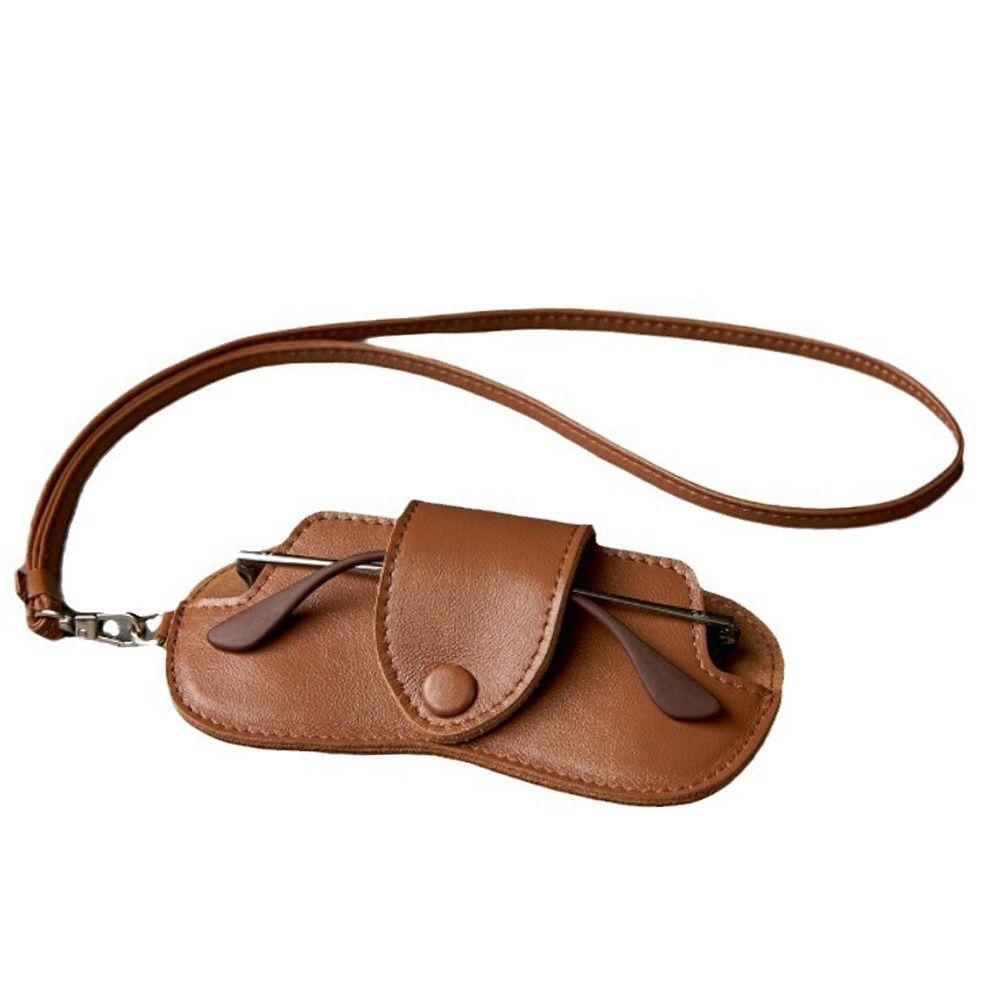 С ремешком Чехол для солнцезащитных очков из ПУ кожи Держатель для солнцезащитных очков Подвесные солнцезащитные очки Аксессуары для очков