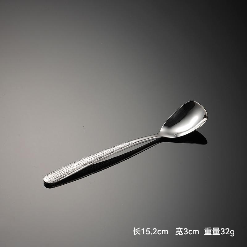 304 Stainless Steel Elegant Series Relief Crack Creative High Value Western Food Knife and Fork Spoon Dessert Ice Spoon and Fork