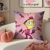 Странная Сумасшедшая Абсурдная Анимационная Серия IInvader Zim Наволочка Подушка Короткий Плюш Невидимая Молния Комнатная Диванная Наволочка