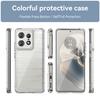 For Motorola Edge 50 Pro 5G Case WANLONFENG MF Series TPU Acrylic Clear Phone Cover with Tempered Glass Film