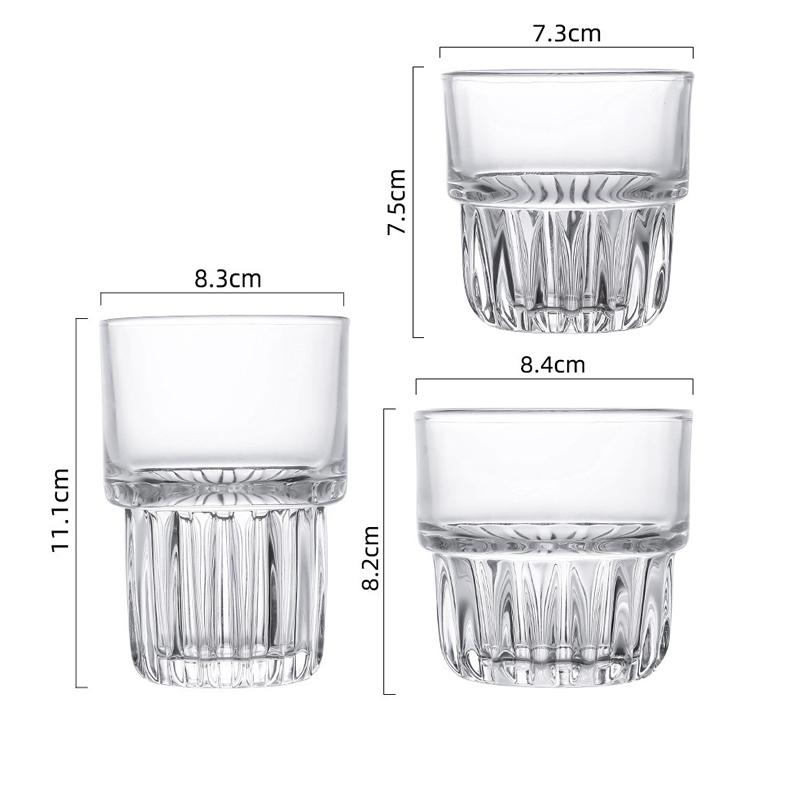 155 мл/250 мл/316 мл Винтажная американская кофейная кружка Латте Мокко Кофейные чашки Термостойкие стаканы для питья Прозрачная чашка для капучино