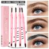 Chopper-shaped Eyebrow Pencil, Natural and Extremely Fine, Double-ended, Waterproof and Sweat-proof, Long-lasting, Non-smudged, Natural Eyebrows