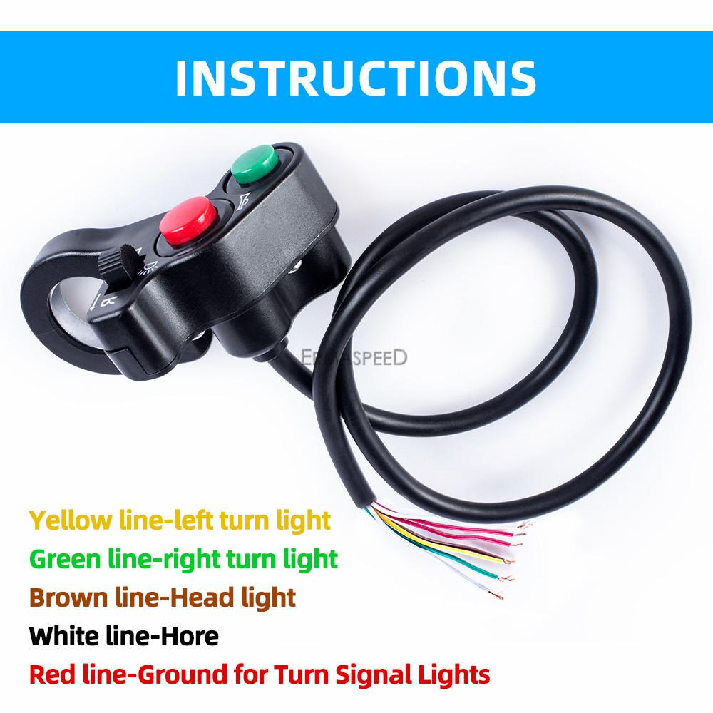 22 мм мотоцикл ATV руль звуковой сигнал и комбинированный переключатель фар кнопка переключения мотоцикла модификация скутера