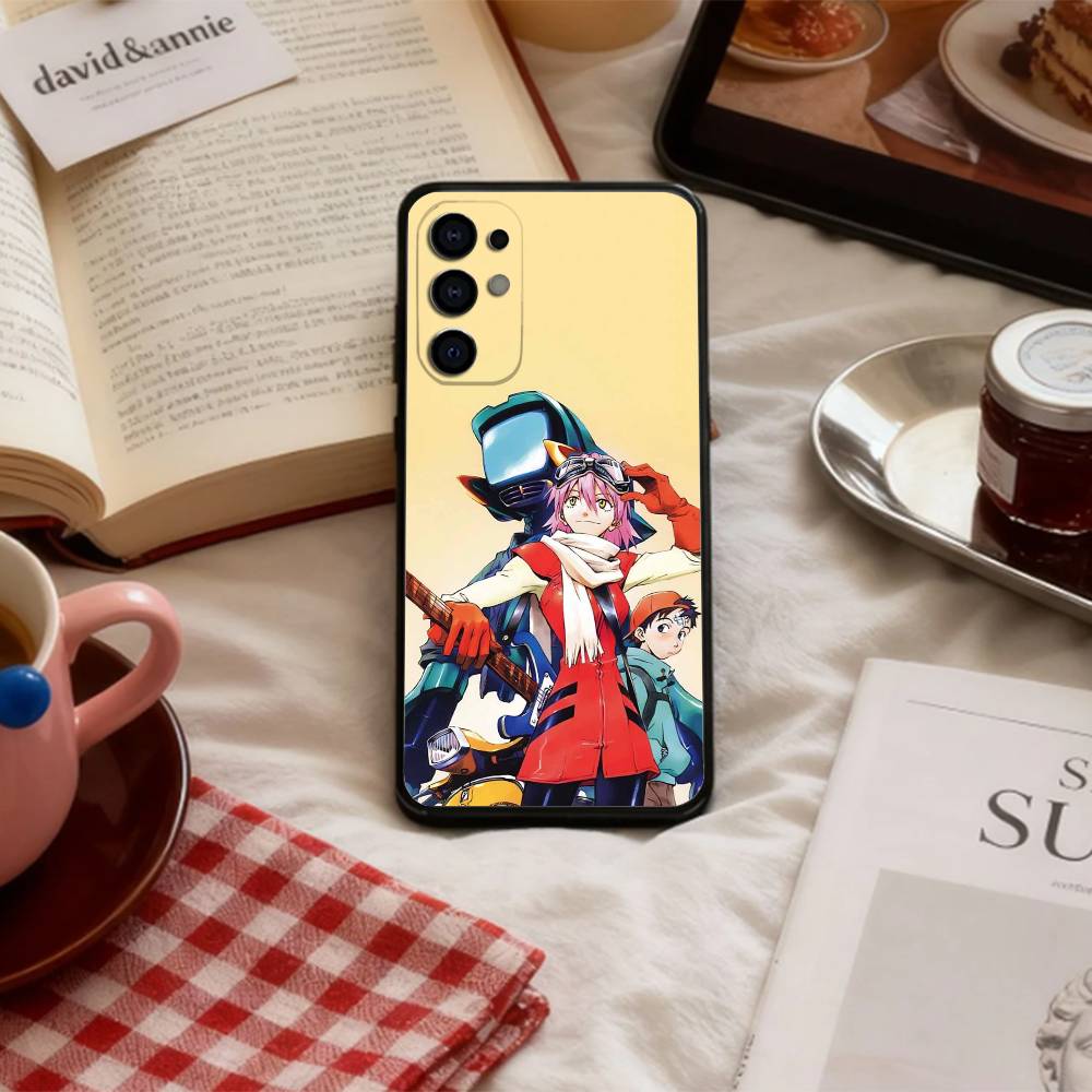 P-Psychedelic F-FLCL Phone Case For Samsung S 25,24,23,22,30,21,10,9,Ultra,Plus,Lite,FE,4,5 G Soft Black Case