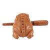 Yeliow Wooden Lucky Frog Wooden Frog Sound Making Ornament  Desktop Ornament