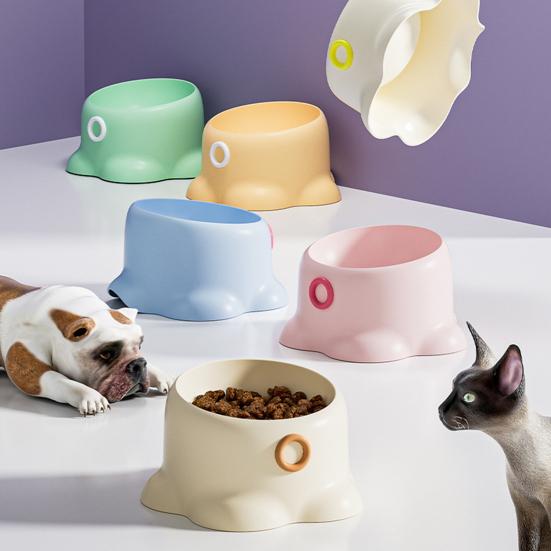 Elevated Pet Bowl Non-Slip Tilted Dog Food Dish Anti Vomiting Raised Pet Food Water Bowl for Medium Small Dogs Cats